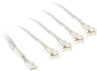 Cable Splitter Kolink 1-4 PWM Sleeved Blanco