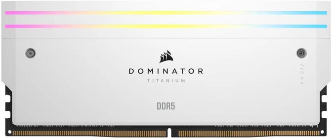 Corsair Kit 32GB (2 x 16GB) DDR5 7200MHz Dominator Titanium RGB White CL34 image number 10