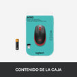 Rat&oacute;n Logitech M190 1000DPI Wireless Rojo image number null