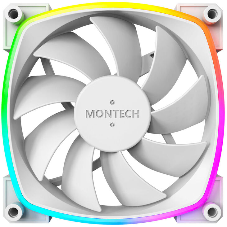 Ventilador Montech AX120 PWM ARGB PWM 120mm Blanco (Pack 3) image number 1