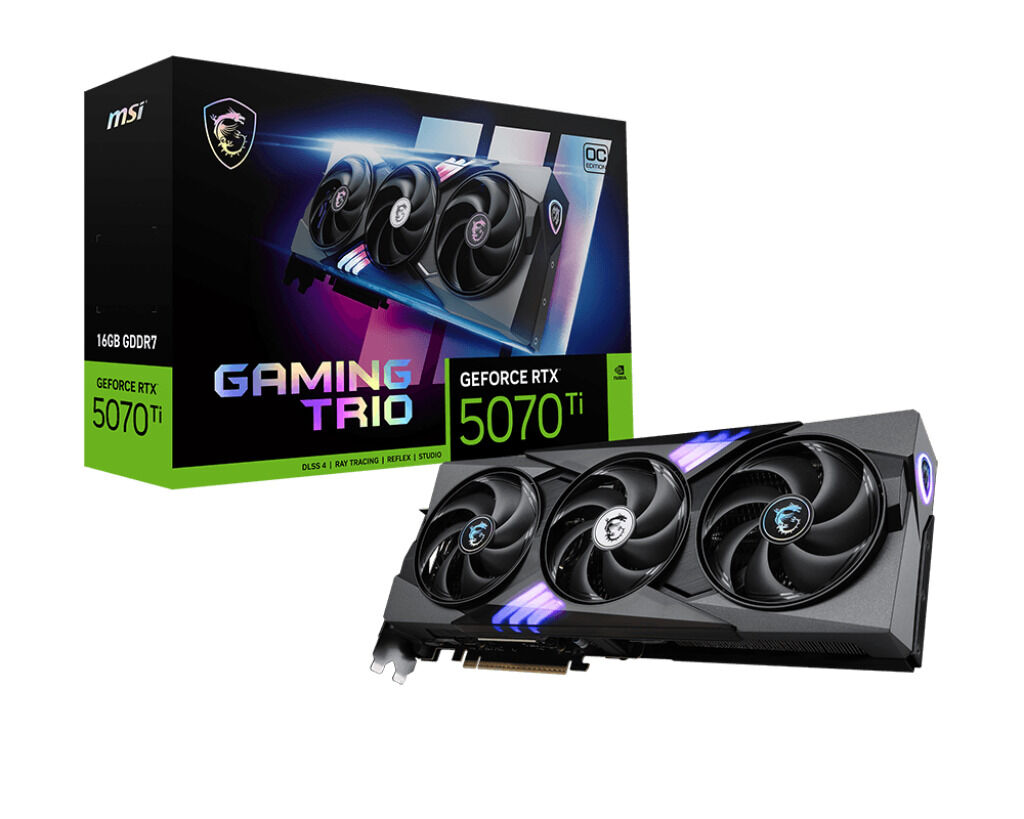 Tarjeta Gr&aacute;fica MSI GeForce&reg; RTX 5070 Ti GAMING TRIO OC PLUS 16GB GDDR7 DLSS4