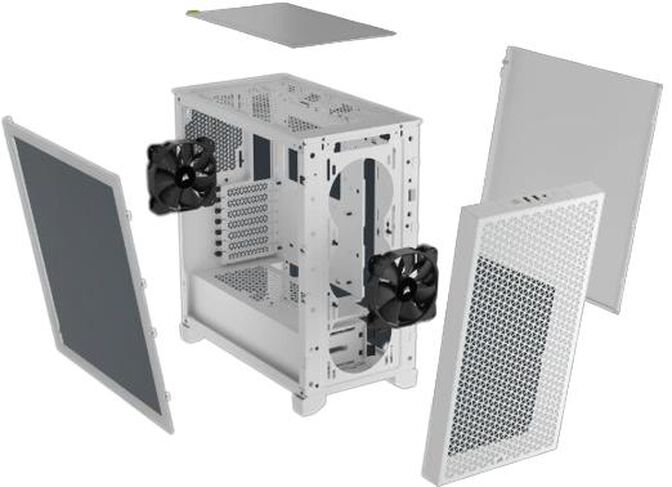 Torre ATX Corsair 3000D Airflow Blanco Cristal Templado image number 5