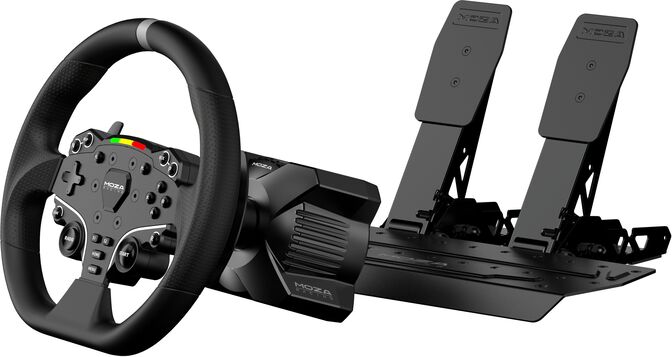 Conjunto MOZA Racing R3 Racing Simulator PC ( Base Volante R3 + Volante ES + Pedais SR-P + Suporte de Mesa R5) image number 1