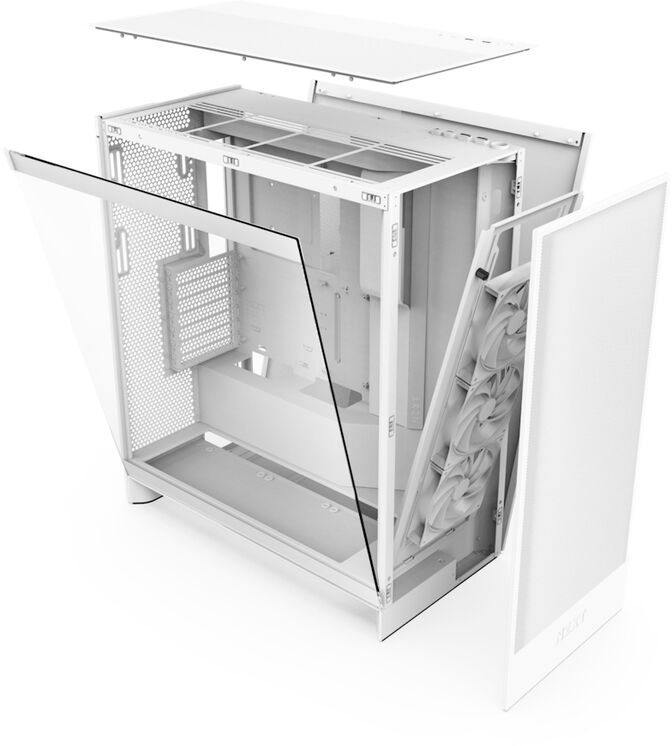 Torre ATX NZXT H7 Flow Blanca Vidro Temperado image number 4