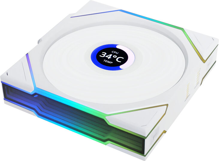 Ventilador Lian Li UNI FAN TL120 LCD Wireless RGB PWM Blanco 120mm image number 4