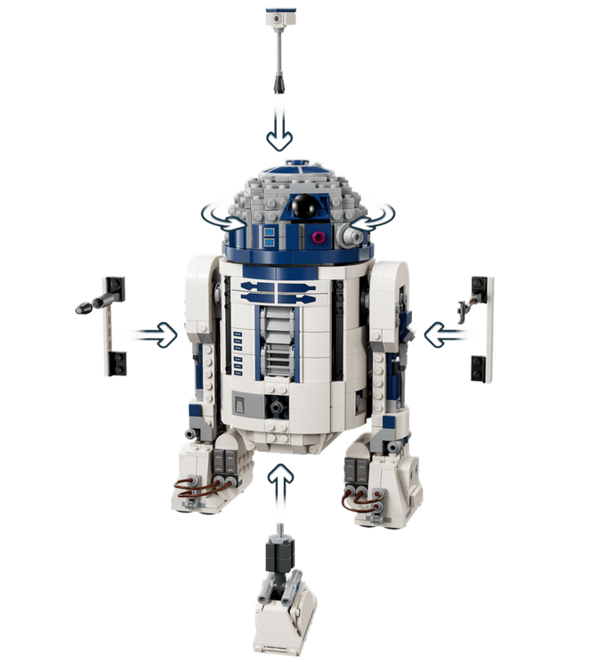 LEGO Star Wars: R2-D2, 1050 Piezas (75379) image number 4