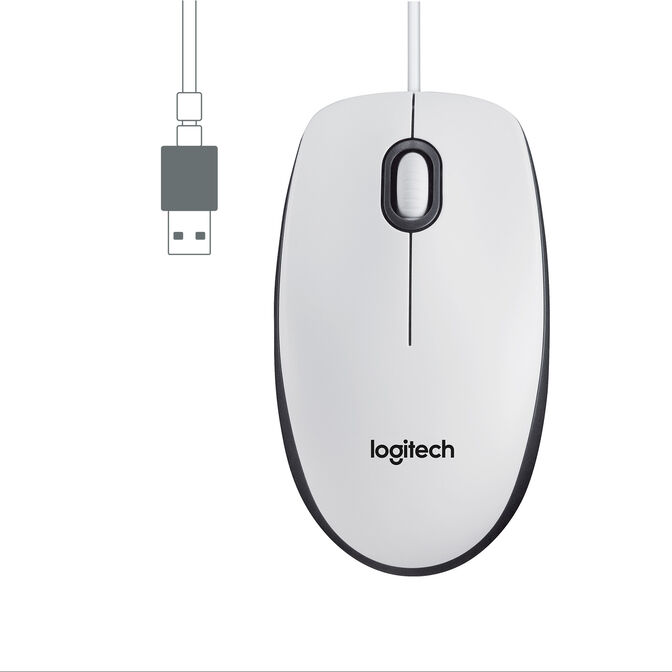 Rat&oacute;n Logitech M100 Corded USB Blanco image number 2