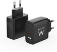 Cargador Ewent EW1330 USB-C/USB-A GaN Fast Charger 65W Negro image number null