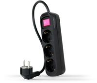 Regleta Nanocable 3 Tomas c/ switch 1.4 M Negro