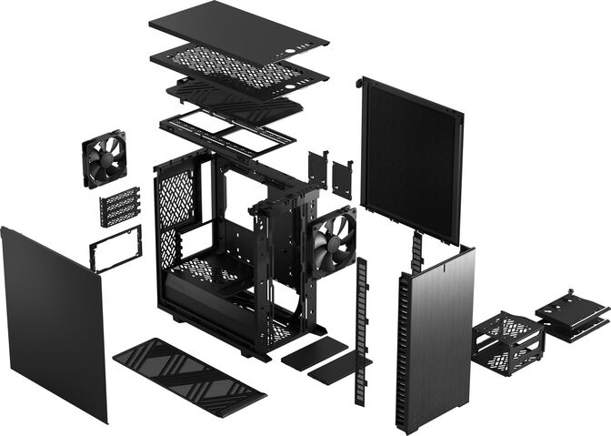 Torre Micro-ATX Fractal Design Define 7 Mini Black Solid image number 25