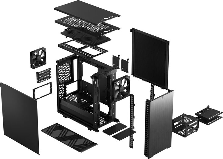 Torre Micro-ATX Fractal Design Define 7 Mini Black Solid image number 25