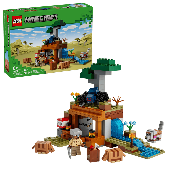LEGO Minecraft: La Expedici&oacute;n en la Mina del Armadillo, 247 Piezas (21269) image number 0