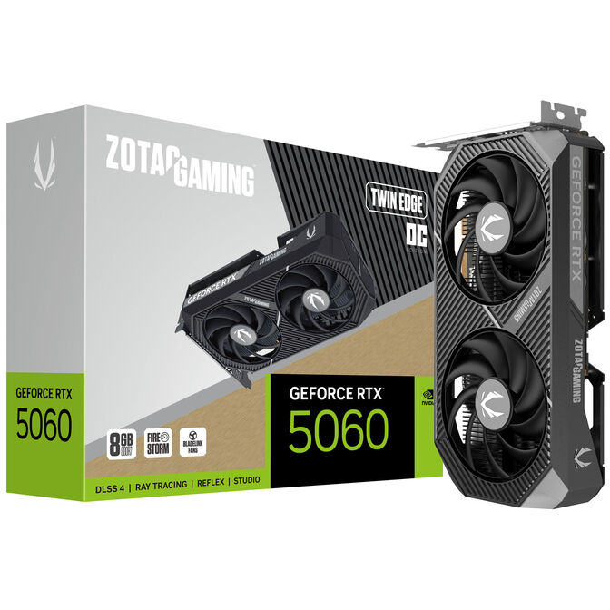 Tarjeta Gr&aacute;fica ZOTAC GeForce&reg; RTX 5060 Twin Edge OC 8GB GDDR7 DLSS4 image number 0