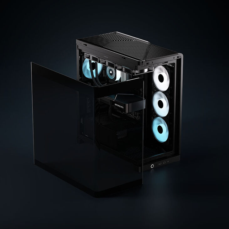 Torre E-ATX Corsair 4500X RS-R ARGB Negro Cristal Templado image number 17