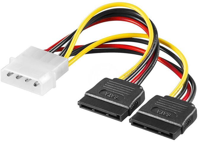 Cable de Alimentacion Molex Ewent EC1500 5.25" Macho para 2x SATA 0.13m image number 0