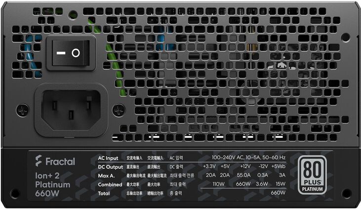 Fuente Alimentación Fractal Design Ion+ 2 660W 80+ Platinum Full Modular image number 6