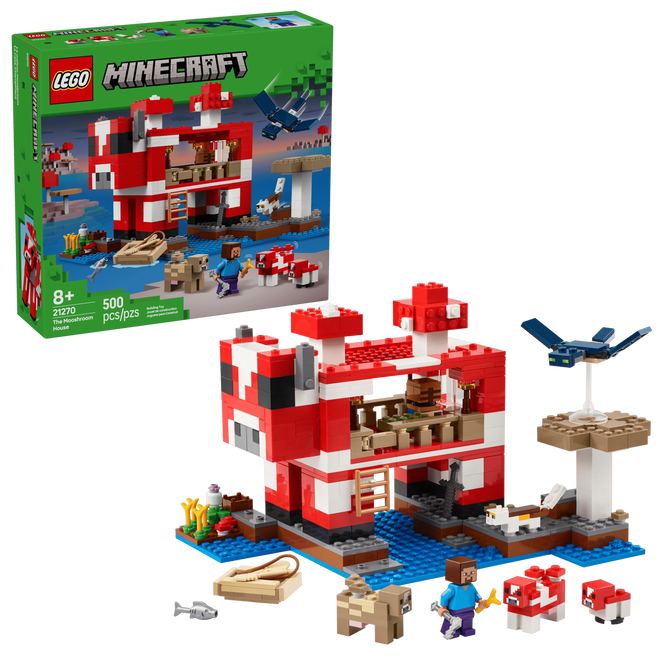 LEGO Minecraft: La Casa-Champi&ntilde;&oacute;n, 500 Piezas (21270) image number 0