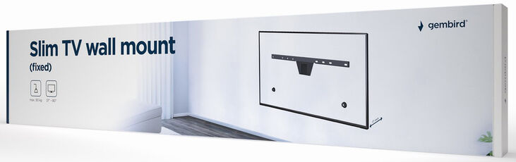 Soporte de Pared Slim 37" a 80" Gembird WM-S80F-01 Fixo Negro image number 1