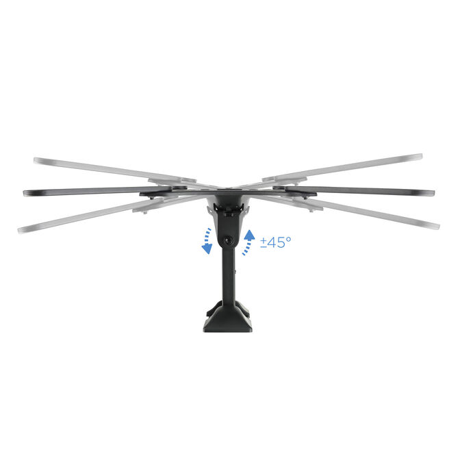 Soporte de Pared Tooq Tilt e GiRat&oacute;nrio 2 Pivots 23" a 55" Max. 30kg Negro image number 6