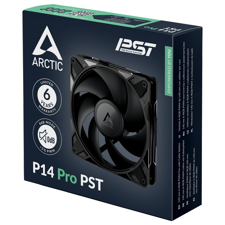 Ventoinha Arctic P14 PRO PWM PST 140mm - Preto image number 5