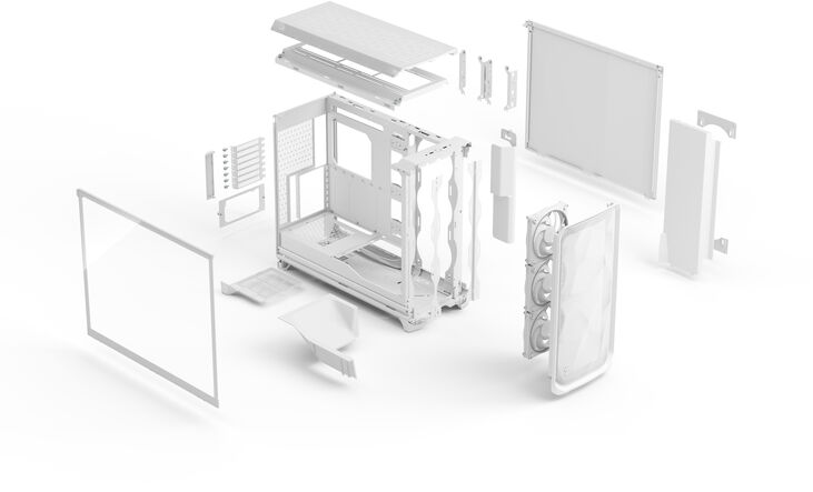 Torre E-ATX Fractal Design Meshify 3 XL RGB Blanca TG Clear Tint image number 6