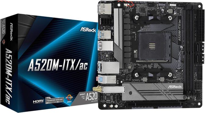 Placa Base ASRock A520M-ITX/AC image number 0