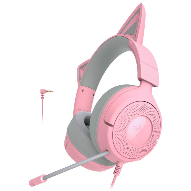 Auriculares Razer Kraken Kitty V3 X Wireless/Bluetooth Quartz image number 1