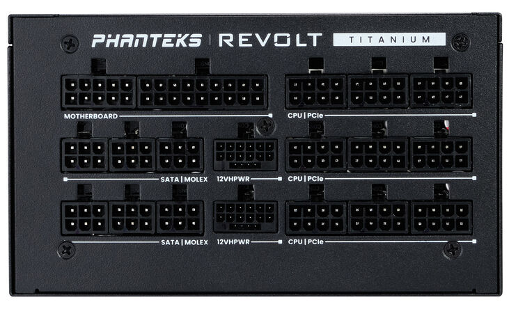 Fuente Modular Phanteks Revolt ATX 3.0 PCIe 5.0 1600W Titanium Preta (Sin Cables Incluídos) image number 2