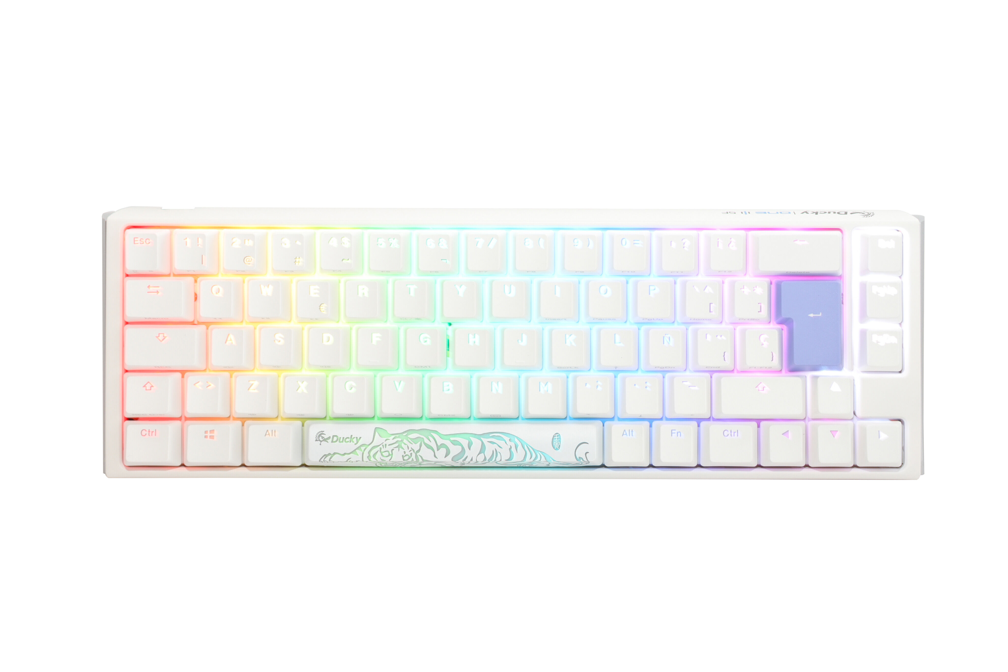Teclado Mec&aacute;nico Ducky ONE 3 Classic SF 65% RGB Pure White MX-Clear (ES)