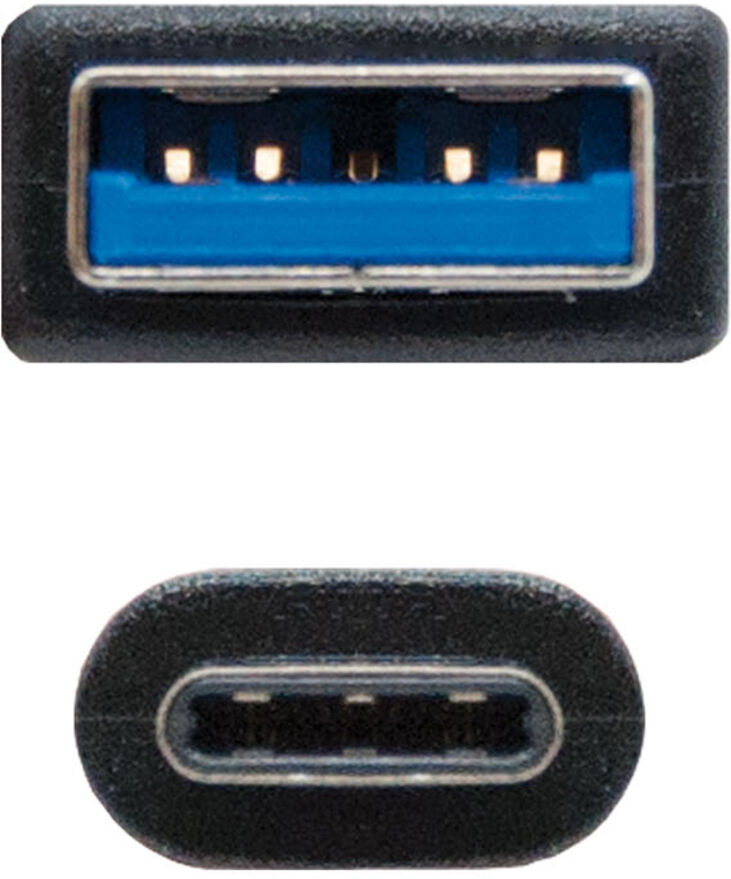 Cable USB 3.1 GEN2 10Gbps 3A Nanocable USB-C/M para USB-A/M 1 M Negro image number 2