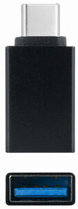 Adaptador USB-C NanoCable USB-C/M para USB-A/F Negro image number null