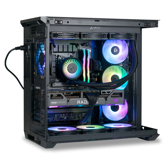 Ordenador King Mod Gamer-PC Powered by ASUS Ryzen 7 9800X3D 32GB DDR5 1TB RX 9070 XT WiFi W11 image number 2