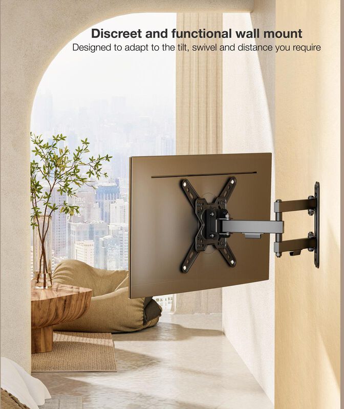 Soporte de Pared Tooq Tilt e Girat&oacute;nrio 13" a 43" 66-370 mm Max. 20kg Negro image number 5