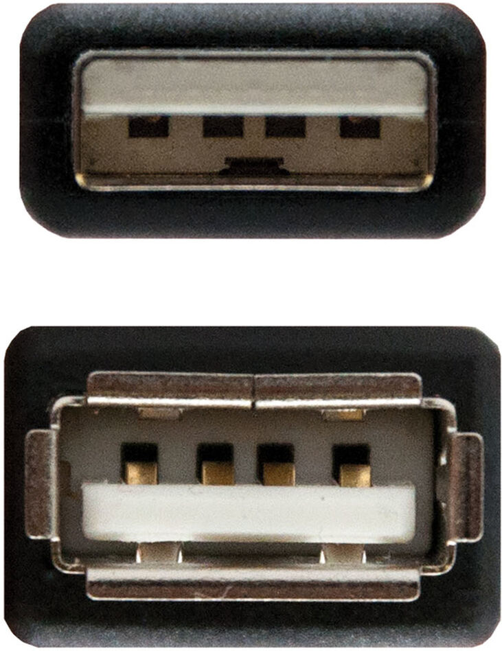 Cable USB 2.0 Nanocable USB-A M/F 3 M Negro image number 2