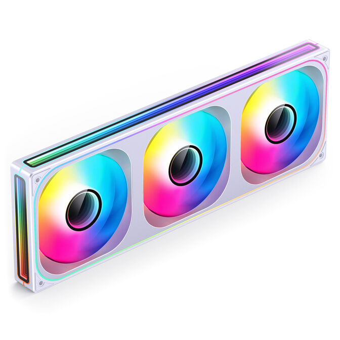 Ventilador Jonsbo ZB-360 RGB de Marco &Uacute;nico de Flujo Invertido Blancos &ndash; Triple Ventilador 120mm (360mm) image number 0