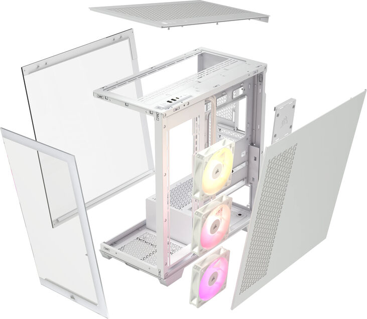 Torre ATX Corsair 3500X ARGB Blanco Cristal Templado image number 5
