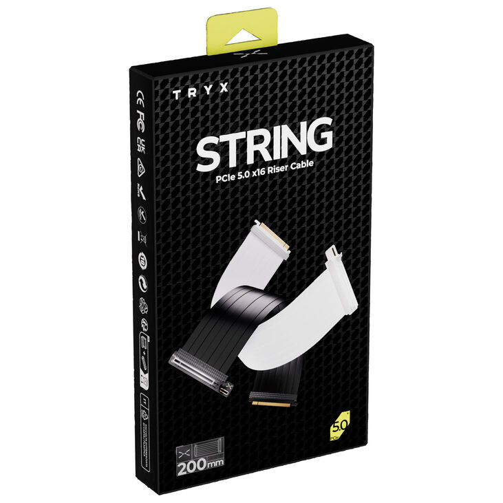 Riser Vertical TRYX String PCIe 5.0 200mm - Blanco image number 5
