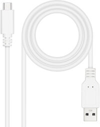 Cable USB 2.0 3A Nanocable USB-C/M para USB-A/M 0.5 M Blanco