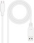Cable USB 2.0 3A Nanocable USB-C/M para USB-A/M 0.5 M Blanco image number null