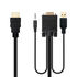 Cable Conversor Nanocable HDMI > VGA + Jack 3.5 + USB-A 1.8M Negro image number null
