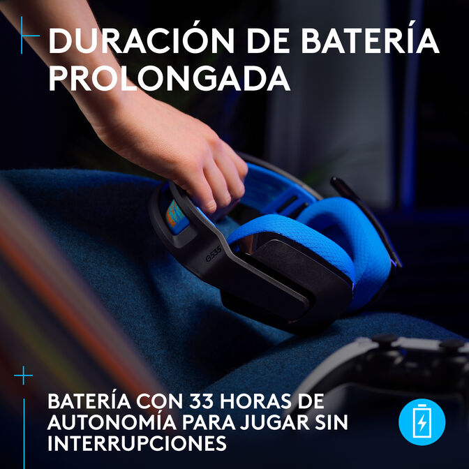 Auriculares Logitech G535 Lightspeed Wireless Negro/Azul image number 2