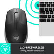 Rat&oacute;n Logitech M190 Full Size Wireless Cinzento image number null
