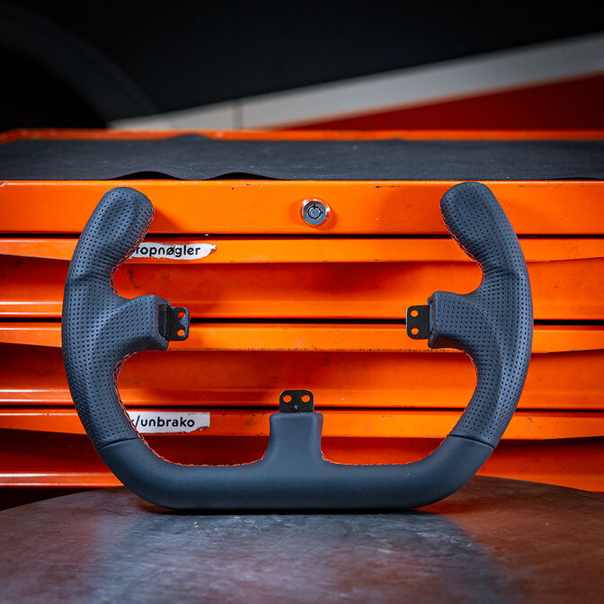 Asetek SimSports GT Rim - Open D, Cuero negro image number 1