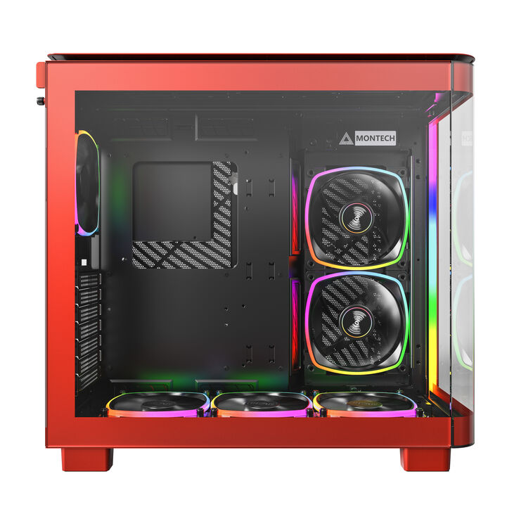 Caja ATX Montech King 95 PRO Rojo image number 2