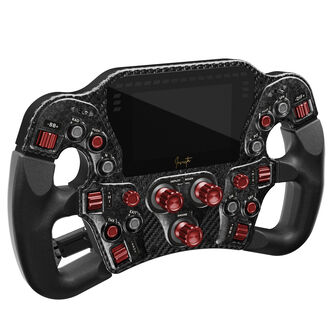 Volante Asetek SimSports Invicta Formula 4.3" LCD, USB-C, Red on Black