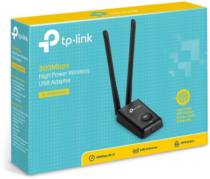 Adaptador USB TP-Link TL-WN8200ND 300Mbps High Power USB image number 3