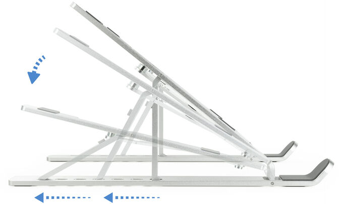 Soporte Elevat&oacute;rio Tooq para Port&aacute;tiles Ajustable Aluminio image number 2