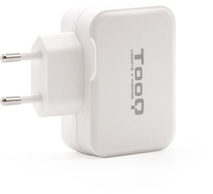 Cargador Tooq Duplo USB-C + USB-A 27W Blanco image number 2