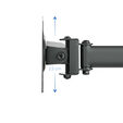 Soporte de Mesa Tooq 3 Monitores Tilt e Girat&oacute;nrio 13" a 27" Max. 8kg/Monitor Negro image number null