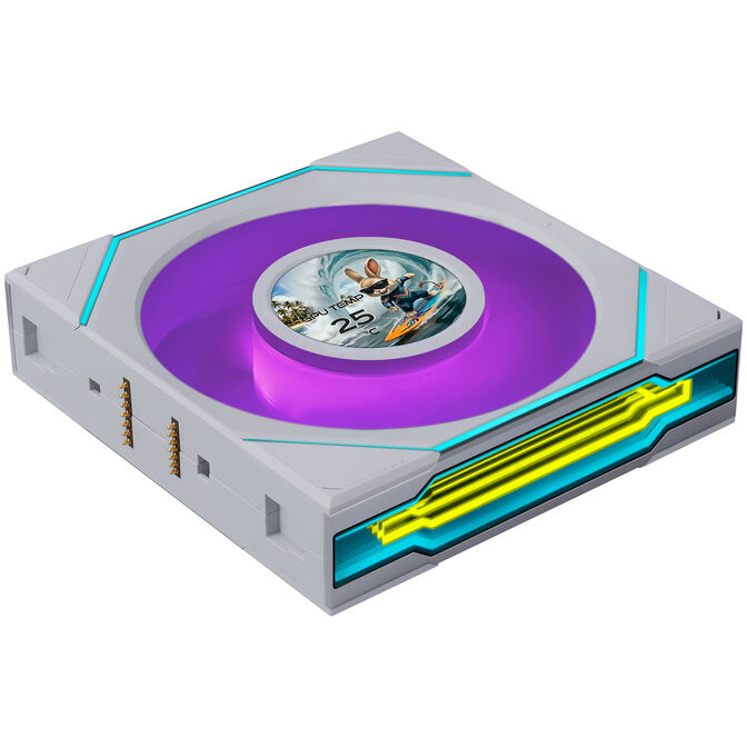 Ventilador Lian Li UNI FAN SL120 LCD Infinity FLEX Wireless Reverse Blade Blanco 120mm image number 1